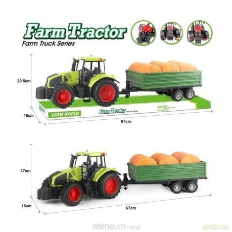Traktor z belami słomy