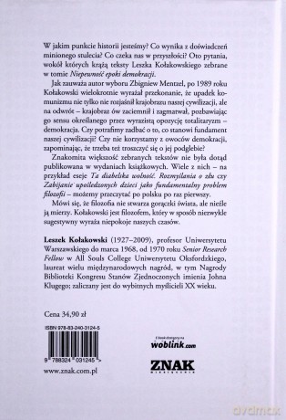Niepewność epoki demokracji - Leszek Kołakowski [KSIĄŻKA]