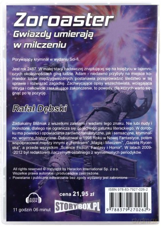 Zoraster. Gwiazdy umierają w milczeniu - Rafał Dębski [AUDIOBOOK] [CD-MP3]