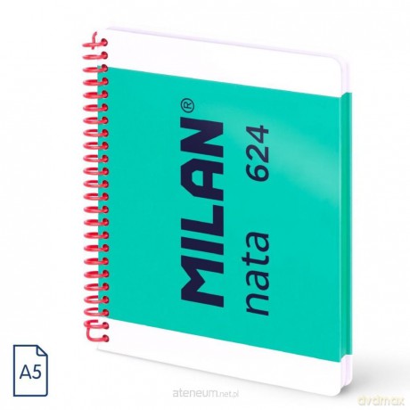 Zeszyt na spirali A5/80K linia 1918 zielony