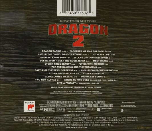 How To Train Your Dragon 2 soundtrack (Jak Wytresować Smoka 2) (John Powell) [CD]