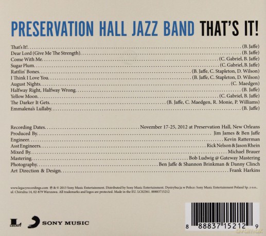 Preservation Hall Jazz Band: That's It! [CD]