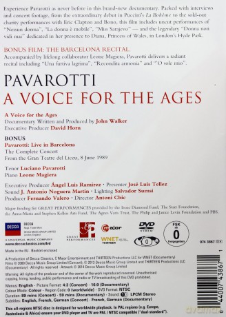 Luciano Pavarotti: A Voice For The Ages [DVD]
