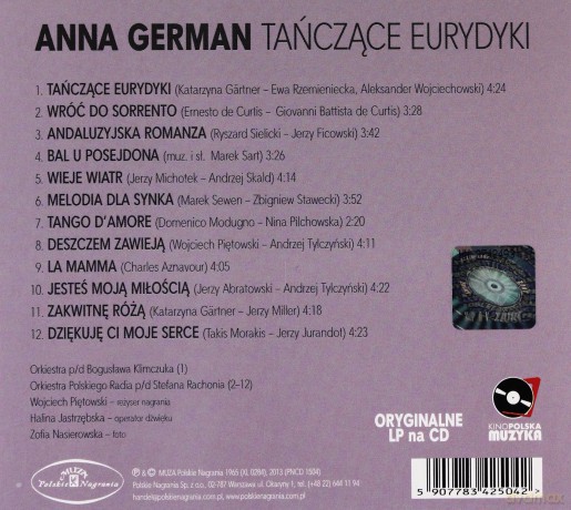 Anna German: Tańczące Eurydyki [CD]