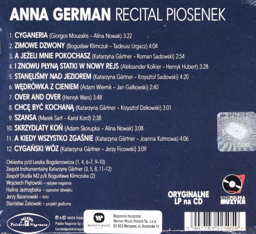 Anna German: Recital Piosenek [CD]