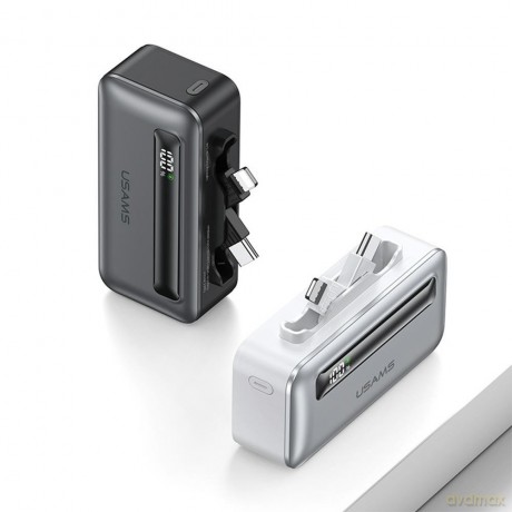 Powerbank 4500mAh 20W USB-C/Lightning Fast Charge szary