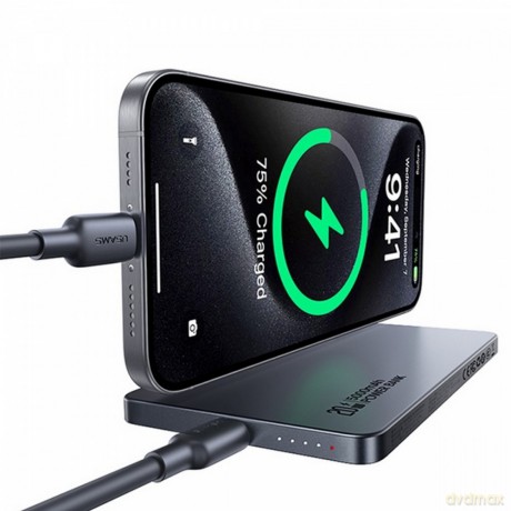 Powerbank 5000mAh 20W indukcyjny Magsafe PD Fast Charge szary