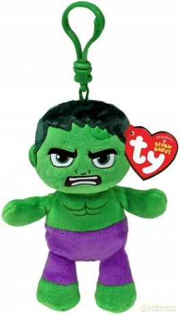 TY Beanie Babies plüss figura Marvel HULK, Clip 8,5 cm (34006)