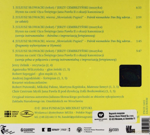 Papież Słowiański - Hymn Ku Czci Jana Pawła II [CD]