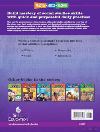180 Days of Social Studies for Fifth Grade: Practice, Assess, Diagnose [KSIĄŻKA]