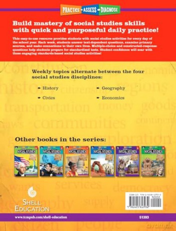 180 Days of Social Studies for First Grade: Practice, Assess, Diagnose [KSIĄŻKA]