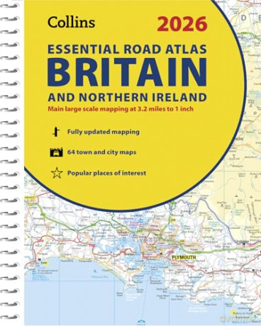 2026 Collins Essential Road Atlas Britain and Northern Ireland: A4 Spiral [KSIĄŻKA]