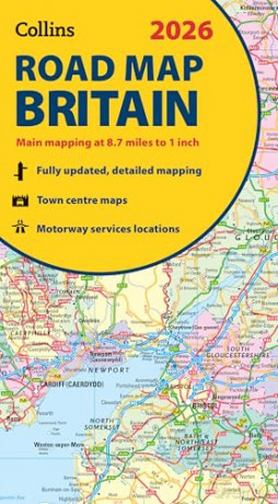 2026 Collins Road Map of Britain: Folded map [KSIĄŻKA]
