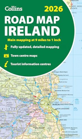 2026 Collins Road Map of Ireland: Folded map [KSIĄŻKA]