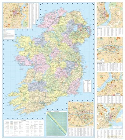 2026 Collins Road Map of Ireland: Folded map [KSIĄŻKA]