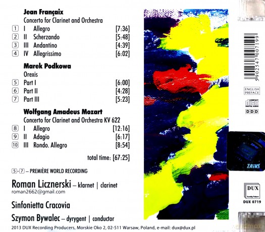 Licznerski Roman: Francaix Podkowa Mozart [CD]