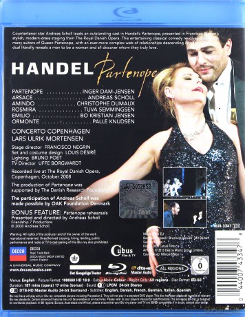 Andreas Scholl: Handel Partenope [Blu-Ray]