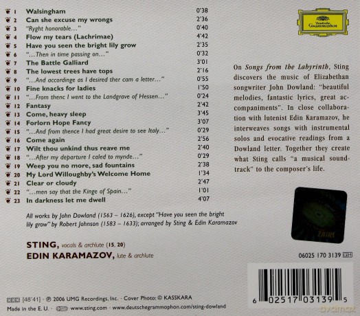 Sting: Songs From The Labyrinth (digipack) [CD]