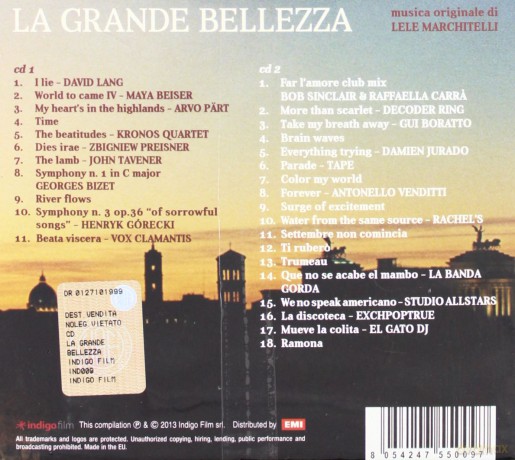 La Grande Bellezza soundtrack (Wielkie Piękno) (digipack) (Lele Marchitelli) [2CD]