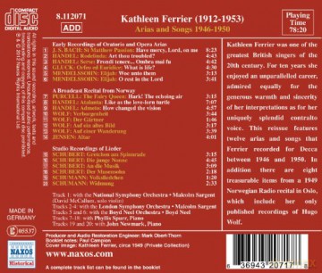 Kathleen Ferrier: Ferrier: Arias And Songs [CD]
