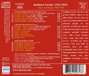 Kathleen Ferrier: Ferrier: Arias And Songs [CD]