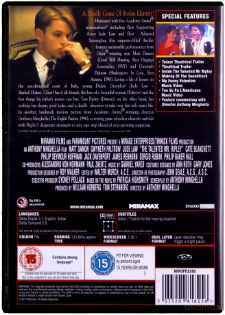 The Talented Mr Ripley (Utalentowany Pan Ripley) [DVD]