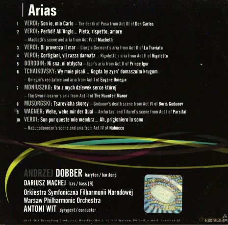 Andrzej Dobber: Arias [CD]