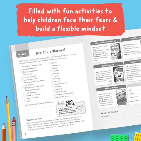 A Workbook for Kids Who Worry: Fun Activities to Help Children Face Their Fears and Build a Flexible Mindset Using Acceptance and Commitment Therapy [KSIĄŻKA]