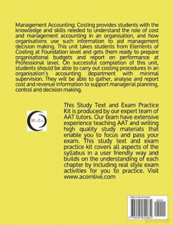 AAT L3 Management Accounting: Costing: Study Text and Exam Practice Kit [KSIĄŻKA]