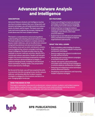 Advanced Malware Analysis and Intelligence: Investigating malicious code with static and dynamic analysis and threat intelligence [KSIĄŻKA]