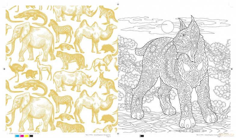 Animal Kingdom Coloring Book: Color Nature's Most Remarkable Creatures - Over 100 Pages to Color! [KSIĄŻKA]