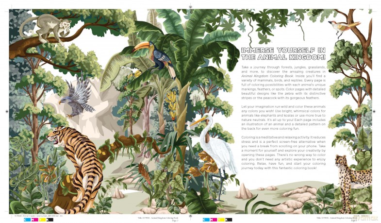 Animal Kingdom Coloring Book: Color Nature's Most Remarkable Creatures - Over 100 Pages to Color! [KSIĄŻKA]