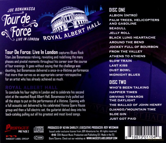 Joe Bonamassa: Tour De Force - Royal Albert Hall [2CD]