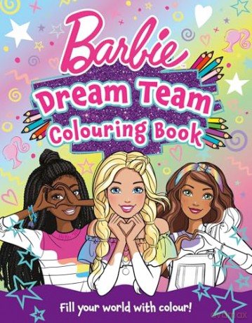 Barbie Dream Team Colouring Book: Brand new colouring book, perfect for Barbie fans aged 3, 4, 5, 6, 7 years [KSIĄŻKA]