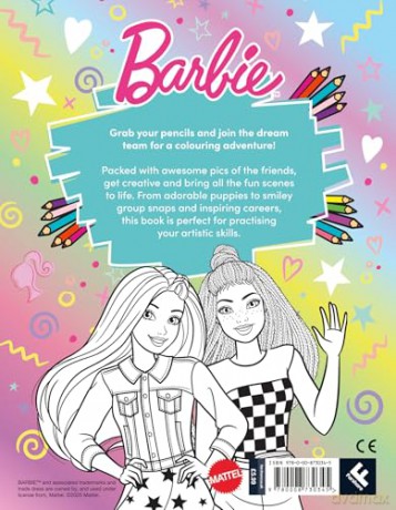 Barbie Dream Team Colouring Book: Brand new colouring book, perfect for Barbie fans aged 3, 4, 5, 6, 7 years [KSIĄŻKA]