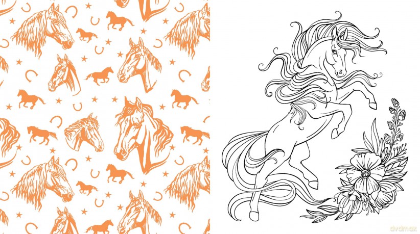 Beautiful Horses Coloring Book: Color Your Favorites, from Wild Ponies to Magnificent Clydesdales [KSIĄŻKA]