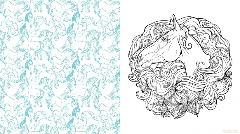 Beautiful Horses Coloring Book: Color Your Favorites, from Wild Ponies to Magnificent Clydesdales [KSIĄŻKA]