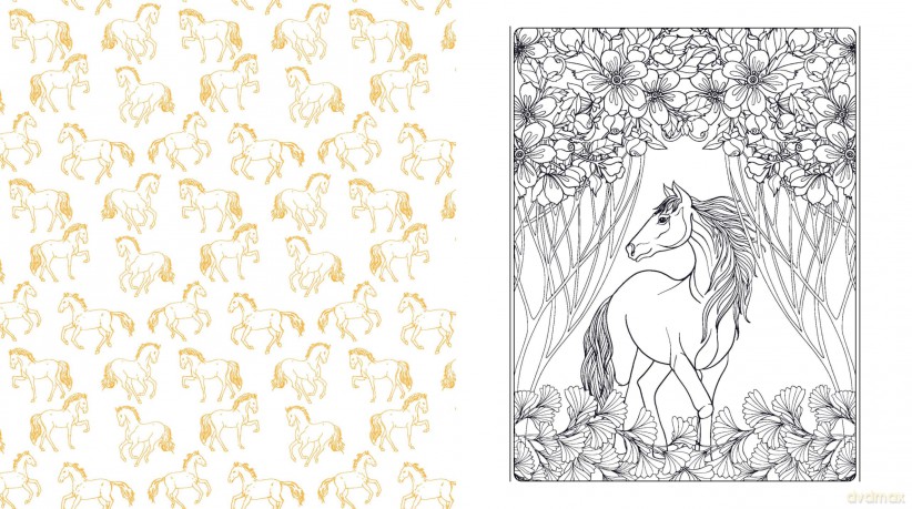 Beautiful Horses Coloring Book: Color Your Favorites, from Wild Ponies to Magnificent Clydesdales [KSIĄŻKA]