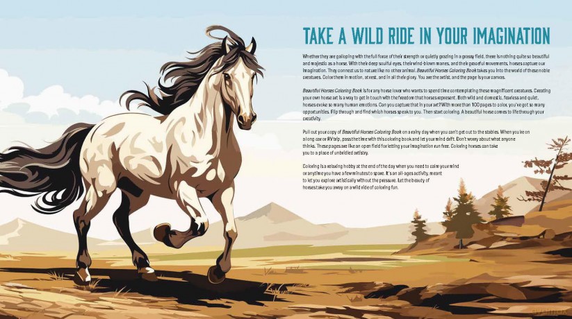 Beautiful Horses Coloring Book: Color Your Favorites, from Wild Ponies to Magnificent Clydesdales [KSIĄŻKA]