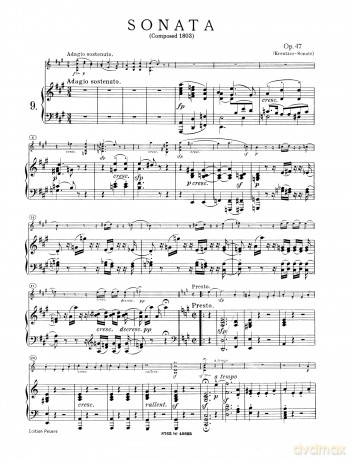 Beethoven: Sonata in A Op.47 'Kreutzer' [KSIĄŻKA]