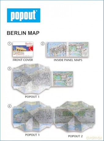 Berlin PopOut Map: Pocket sized, pop up map of Berlin city centre [KSIĄŻKA]