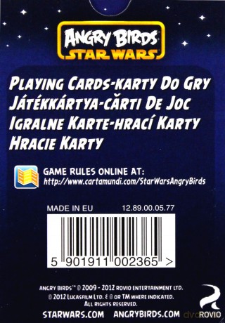 CARTAMUNDI Karty do gry Angry Birds Gwiezdne Wojny CM-1289000577 (Star Wars) [KARTY]