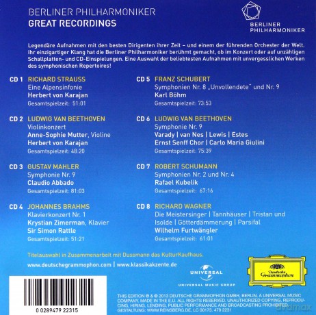 Berliner Philharmoniker: Great Recordings [8CD]