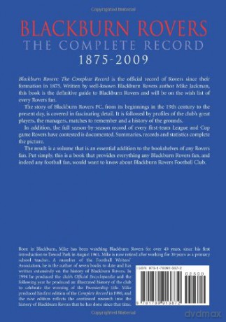 Blackburn Rovers The Complete Record 1875 - 2009 [KSIĄŻKA]