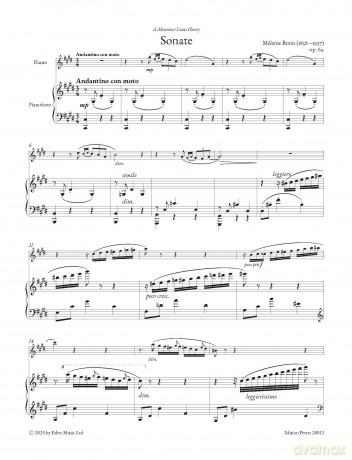 Bonis: Sonata for Flute and Piano in C-sharp minor Op. 64 [KSIĄŻKA]