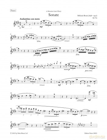 Bonis: Sonata for Flute and Piano in C-sharp minor Op. 64 [KSIĄŻKA]