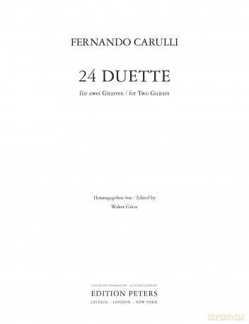 Carulli: 24 Progressive Duets [KSIĄŻKA]