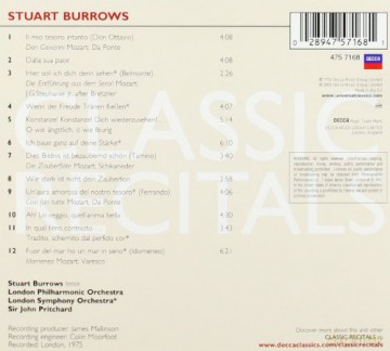 Stuart Burrows: Classic Recitals [CD]