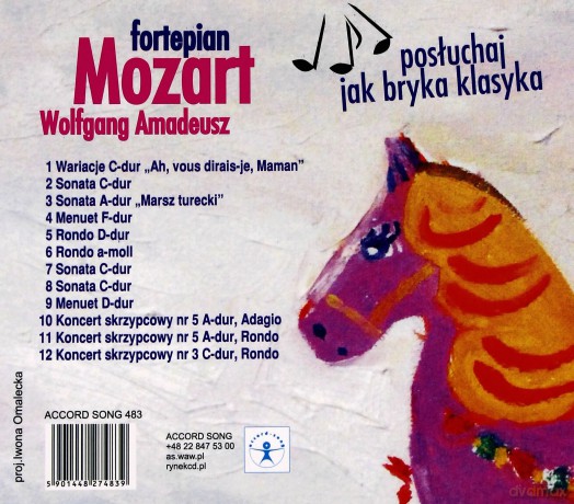 Amadeusz Mozart: Fortepian - Mistrzowie Dzieciom [CD]