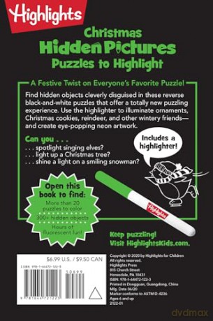 Christmas Hidden Pictures Puzzles to Highlight: Activity Book with Winter Puzzles, Over 300 Hidden Objects and Bright Highlighte R Fun [KSIĄŻKA]